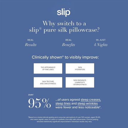 Slip Silk Queen Pillowcase, Bowie | 100% Pure 22 Momme Mulberry Silk