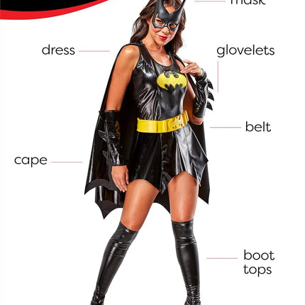 Rubies 888440 Official Batgirl Batman Ladies Adult Costume Small,Black Halloween