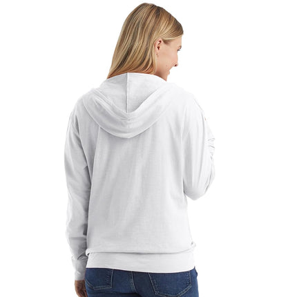 Hanes Women's jersey athletic hoodies, White, M UK