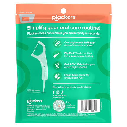 Plackers Micro Mint Dental Floss Picks, 150 Count, Pack of 4