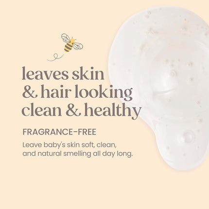 Burt's Bees Baby Bee Fragrance Free Shampoo and Body Wash, 21 oz