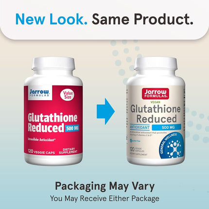 Jarrow Formulas Reduced Glutathione, Supports Liver Health, 500 mg, 120 Veggie caps