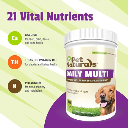 Pet Naturals Daily Multivitamin for Dogs - Yummy Chews with Amino Acids, and Antioxidants - Supports Energy, Metabolic Function and Pet Wellness