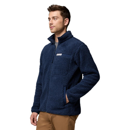 Columbia Men's Rugged Ridge High Pile Full Zip, Full Zip Fleece Jacket, Collegiate Navy, X-Large