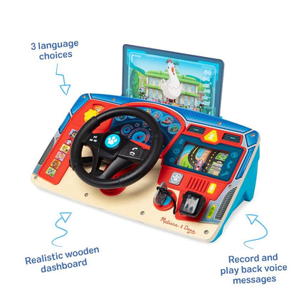 Melissa & Doug - Paw Patrol Wooden Dashboard and Steering Wheel, Rescue Mission with Skye, Rubble, Marshall, Chase, Educational Game, 3+ Years, Gift for Boys and Girls