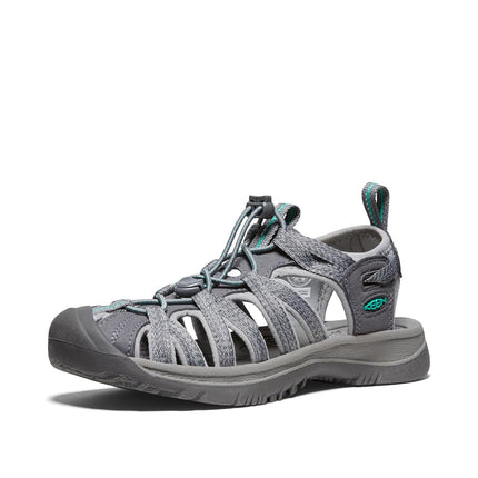 KEEN Women's Whisper Sandal, Medium Grey/Peacock G