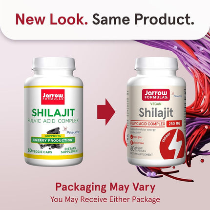 Jarrow Formulas Shilajit Fulvic Acid Complex 250 Mg, Supports Energy Production, 60 Veggie Caps