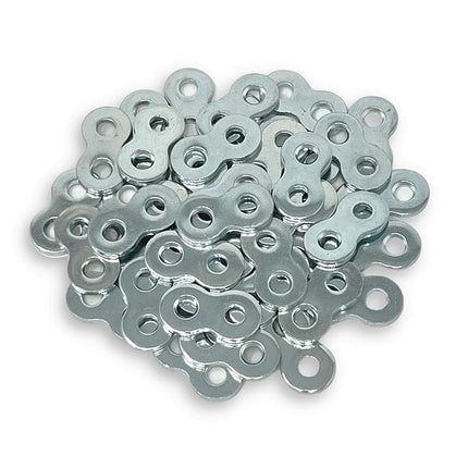 Balsam Point Workshop Steel Figure 8 Table Top Connector or Desk Top Fastener Clip - 12 Gauge Steel - (20-Pack)