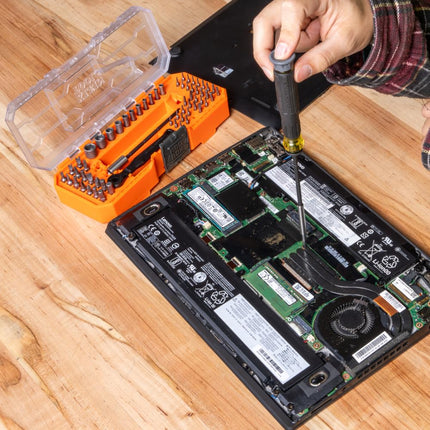 Juego de destornilladores de precisión de brocas micro-trinquete de 64 piezas Klein Tools 32787 con estuche modular, magnético, de precisión, brocas estándar y destornilladores de tuerca