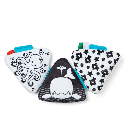 Melissa & Doug Ocean Tummy Time Triangle Infant Baby Toy, Soft Sensory Play with Textures, Mirror, Floor Toy for Newborns to Ages 6 Months, 11.5 x 8.1 x 1.25