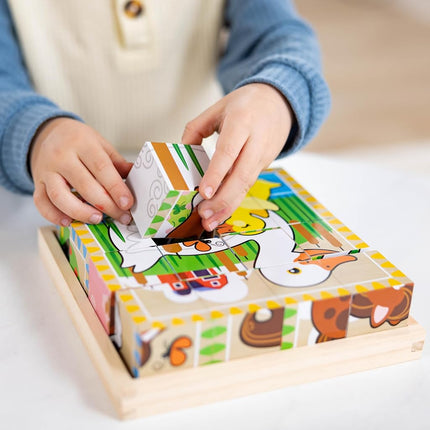Melissa and Doug - Cube Puzzle - Farm - 16 Pieces