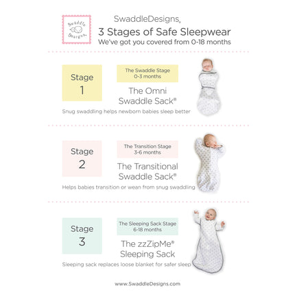 SwaddleDesigns Microfleece Sleeping Sack with 2-Way Zipper, Puppytooth, Black, 0-6MO