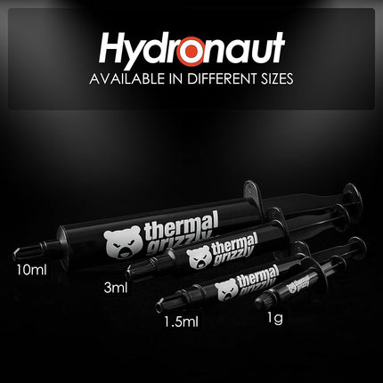 Thermal Grizzly - Hydronaut - 7.8 Gram/3 ml - Conductive High Performance Thermal Paste - Ideal for Air and Water Cooling CPU/GPU/PS4/PS5/Xbox - for Large Cooling Surfaces