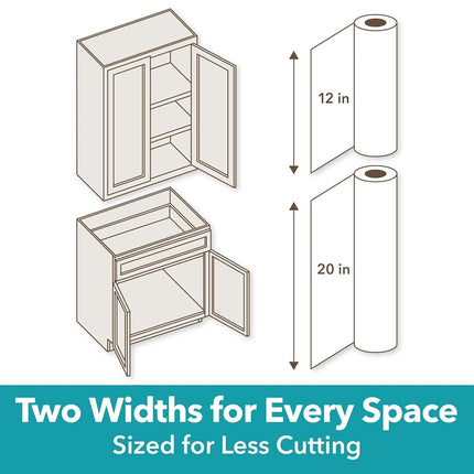 Smooth Top EasyLiner for Cabinets & Drawers - Easy to Install & Cut to Fit - Shelf Paper & Drawer Liner Non Adhesive - Non Slip Shelf Liner for Kitchen & Pantry - 12in. x 24ft. - White