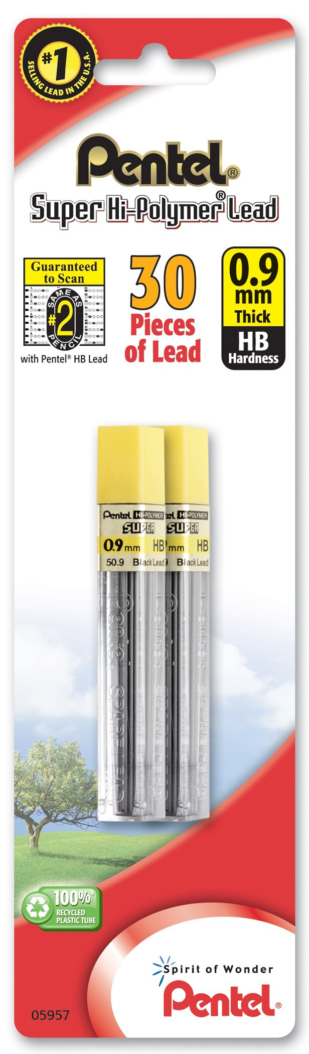 Hi-Polymer Lead, .9mm, 12/TB, 2 TB/PK