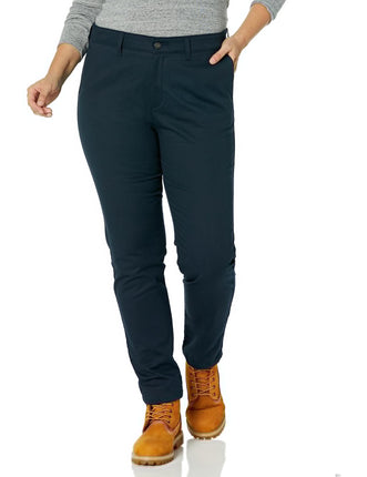 Dickies Women's Plus Skinny Twill Pants, Rinsed Da