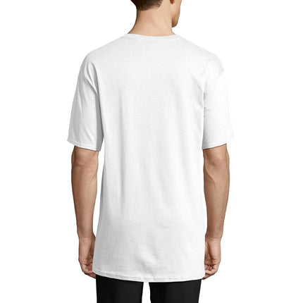 Hanes Men's Tall Short Sleeve Beefy-T, White, X-Large/Tall (Pack of 2)