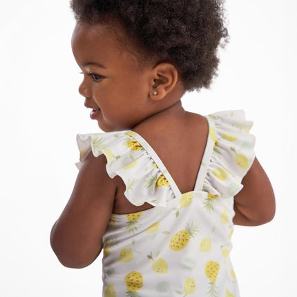 Gerber Girls' One-Piece Swimsuit, Pineapples, 12 Months