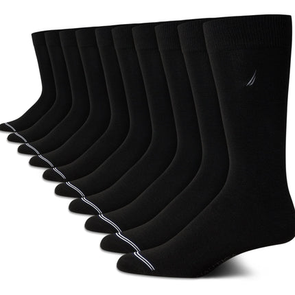 Nautica Men’s Dress Socks – Patterned Crew Socks (