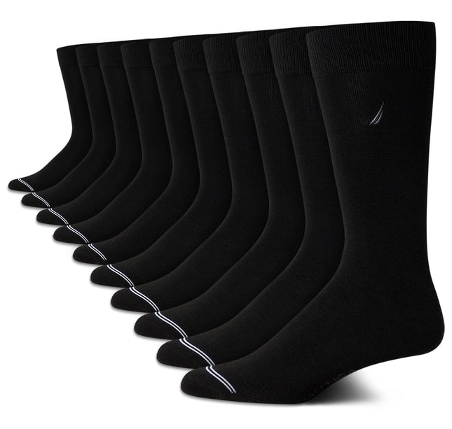 Nautica Men’s Dress Socks – Patterned Crew Socks (