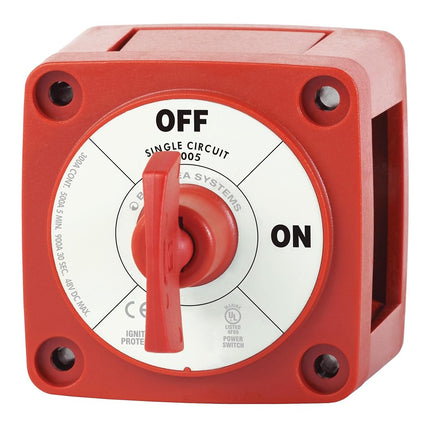 Blue Sea Systems 6005 m-Series Battery Switch ON/OFF with Key, Red