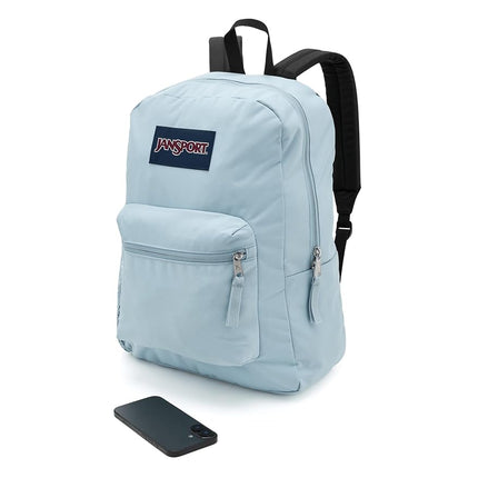JANSPORT Cross Town Backpack - Class, Travel, or Work Bag with Water Bottle Pocket, Blue Dusk, Blue Dusk, One Size, Daypack Backpacks