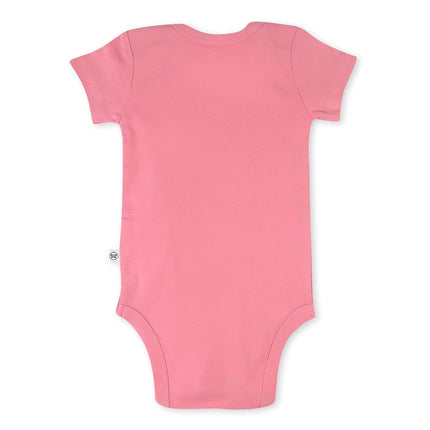 Honestbaby 10-Pack Short Sleeve Bodysuits One-Piece 100% Organic Cotton for Infant Baby Boys, Girls, Unisex, Rainbow Pinks, 12 Months