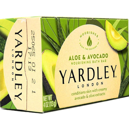 Yardley London Aloe and Avocado Naturally Moisturizing Bath Bar 4.0 oz (Pack of 12)