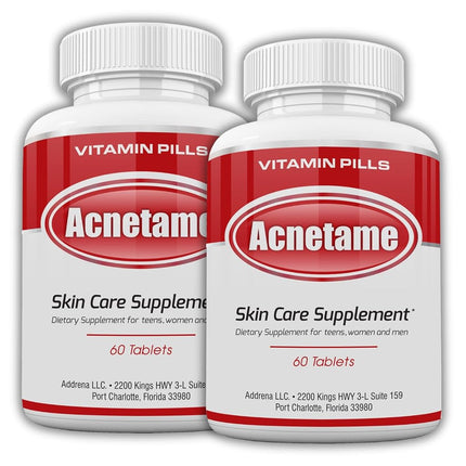 Acnetame 2 Pack- Vitamin Supplements For Acne Trea