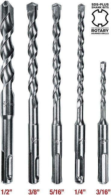 Makita� 5 Piece � Drilling SDS-Plus Bits For Rotary Hammers � Carbide Tipped Bit Set � For Concrete & Masonry