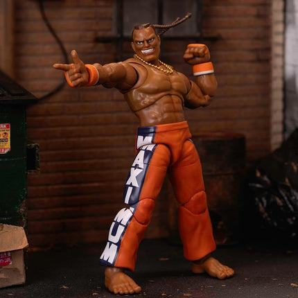 Jada Toys – Street Fighter II Dee Jay Action Figure Wave 3 – 1:12 Scale, 6" Tall, Interchangeable Heads, Hands & Accessories