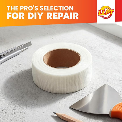LLPT Fibreglass Tape Plasterboard White 2 in x 30 m 200 g Fibre Fabric