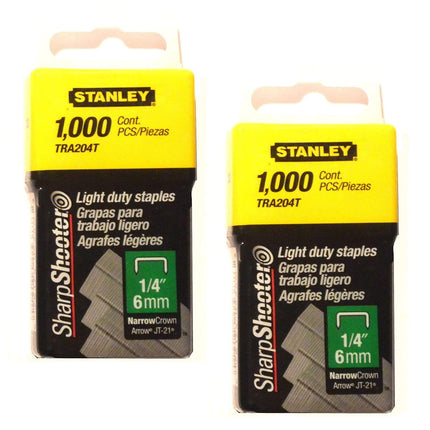 Stanley TRA204T 1/4 Inch Light Duty Narrow Crown S