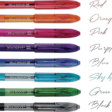Pentel Mini Ballpoint Pen, Medium, Rubber Grip, Nonrefillable, Assorted (PENBK91MNBP8M) Category: Ballpoint Stick Pens