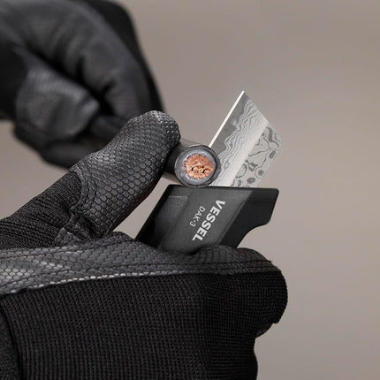 VESSEL DAK-3 Electrical Adjustment Knife (Damascus Blade)