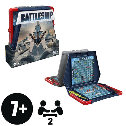 Hasbro Gaming Battleship Classic Board Game, Strategy Game For Kids Ages 7 and Up, Fun Kids Game For 2 Players, Multicolor