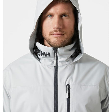 Helly Hansen Men's Crew Hooded Midlayer Jacket, Grey Fog 2.0, 4XL