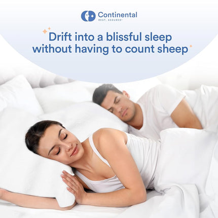 Continental Bedding Feather Proof, Waterproof and Down Proof Zippered Fleece Pillow Protectors Plush Comfort for Enhanced Sleep Quality King Size 20" x 36" Set of 2