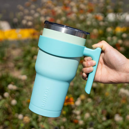 BJPKPK 900 ml Tumbler with Handle & Straw, Insulated Stainless Steel Mug