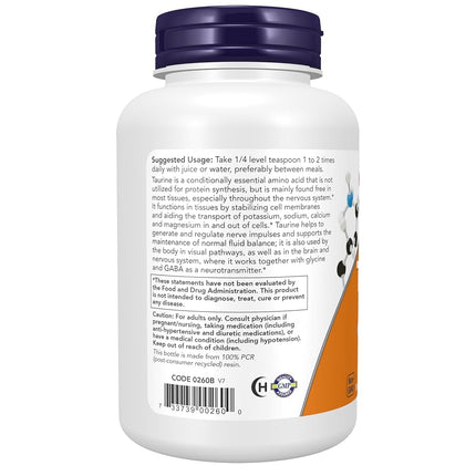 NOW Taurine Powder, 8-Ounce