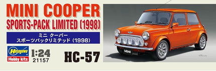 Hasegawa 1/24 Mini Cooper Sport Pack Limited (1998) Plastic Model HC57