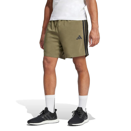 adidas Essentials 3-Stripes Chelsea 7-inch Shorts, Olive Strata/Black, S Men's, Strata Olive Green/Black, S