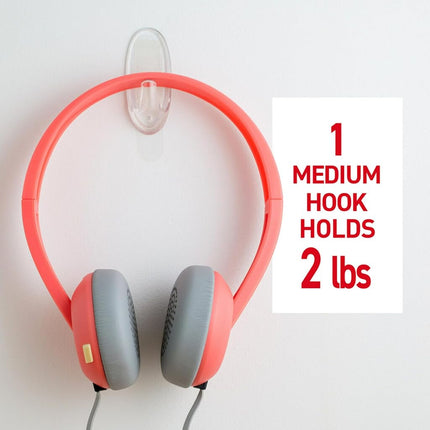 Command CL091-7NA Clear Medium, 7 Hooks