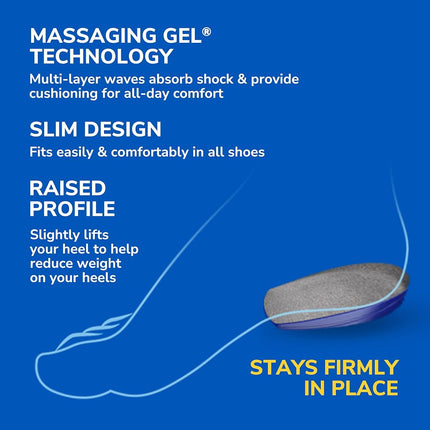 Dr. Scholl's Comfort Heel Cushions for Men, 1 Pair, Size 8-13