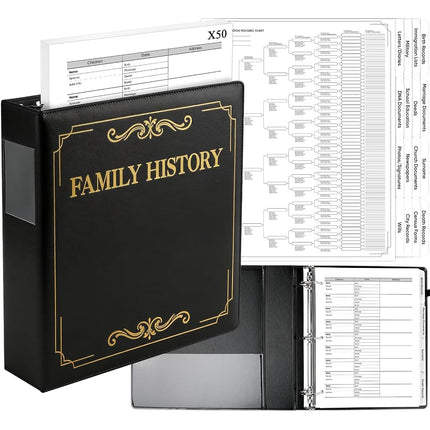 Family History Binder 3 Ring 60 Families Group She