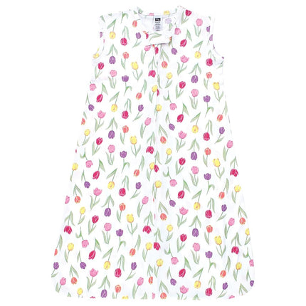 Gigoteuse sans manches en coton pour bébé unisexe Hudson Baby, motifs tulipes de printemps, 0-6 mois
