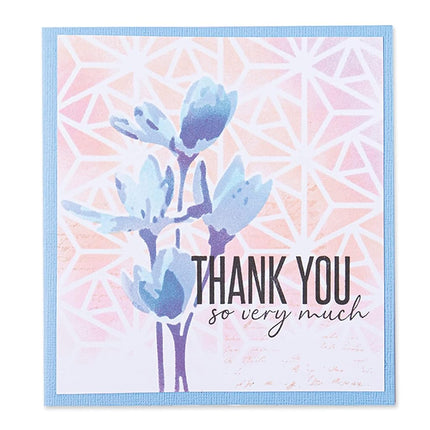 Sizzix Layered Stencils 4PK Geo Flowers by Olivia Rose, One Size