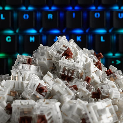 Gateron Brown Mechanical Keyboard Switches (120 Pack) - Tactile & Balanced for Versatile Typing & Gaming - 45g Actuation Force