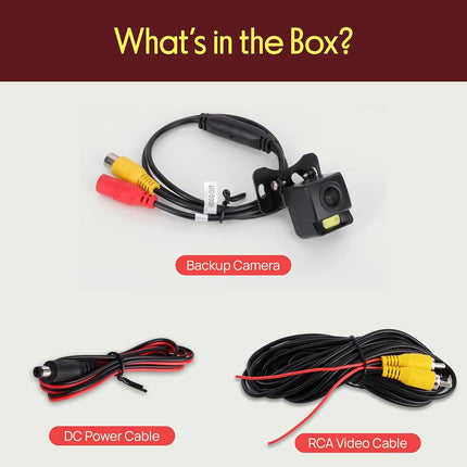 Pyle Rearview Back-Up Camera - Parking Reverse Cam with Distance Scale Line Display, Night Vision, Waterproof, PLCM11