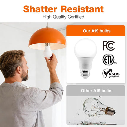 Sylvania ECO LED A19 Light Bulb, 60W Equivalent, Efficient 9W, 7 Year, 750 Lumens, Non-Dimmable, Frosted, 5000K Daylight, Pack of 24 (40987)